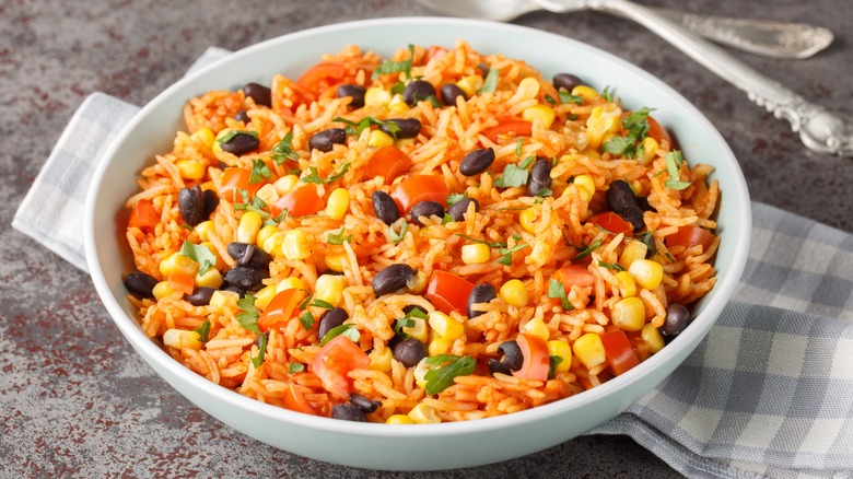 bowl of Mexican rice