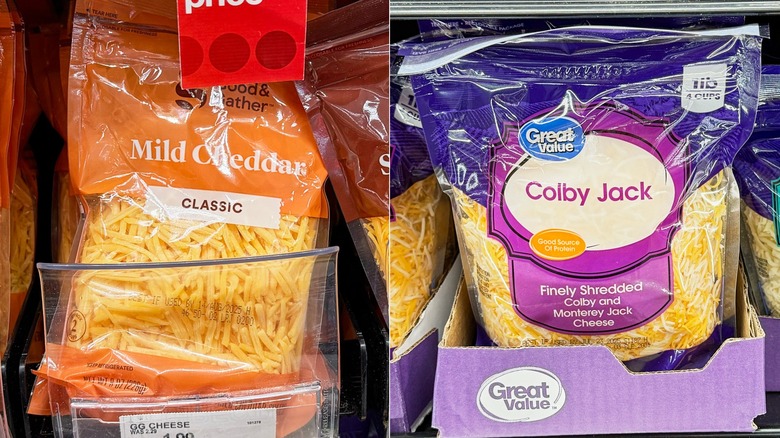 Target cheese and Walmart cheese side by side
