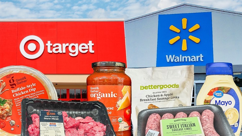 Scallop package and mustard bottle next to each other