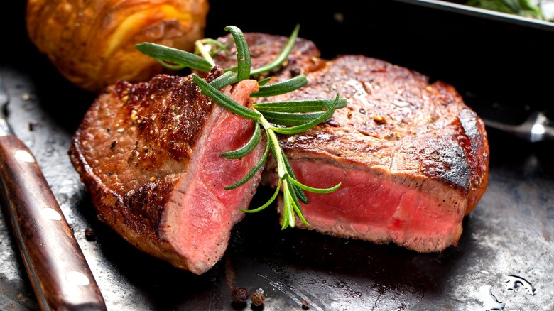 prime steak served at a steakhouse