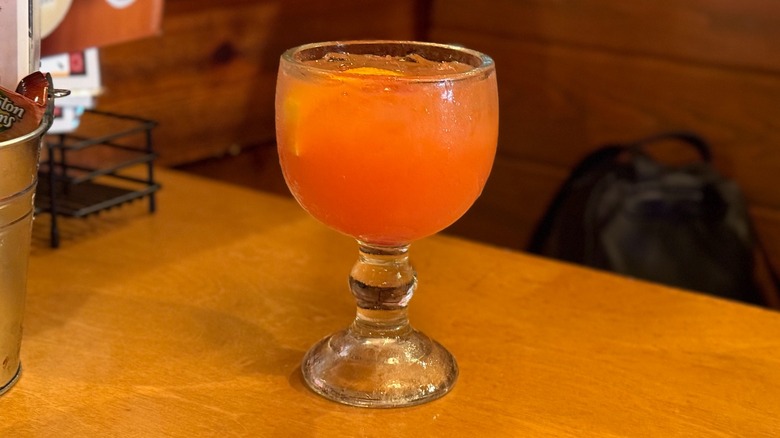 A Texas Roadhouse hurricane margarita