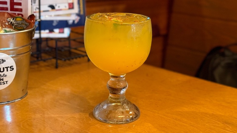 A Texas Roadhouse mango margarita