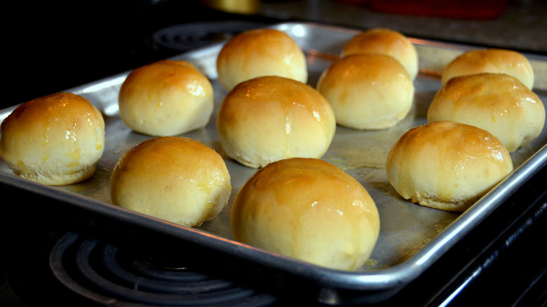 Homemade dinner rolls made Texas Roadhouse style