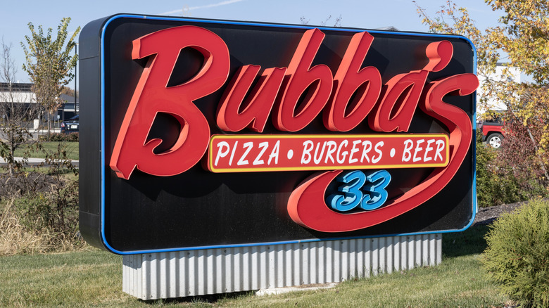 A Bubba's 33 restaurant sign