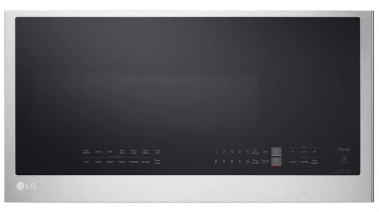 LG 2.0 cu. ft. smart Wi-Fi enabled over-the-range microwave oven on a white background