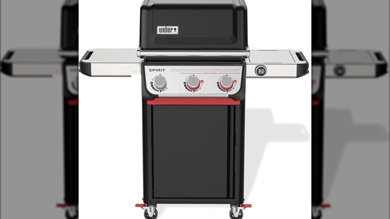 A Weber Spirit three-burner grill