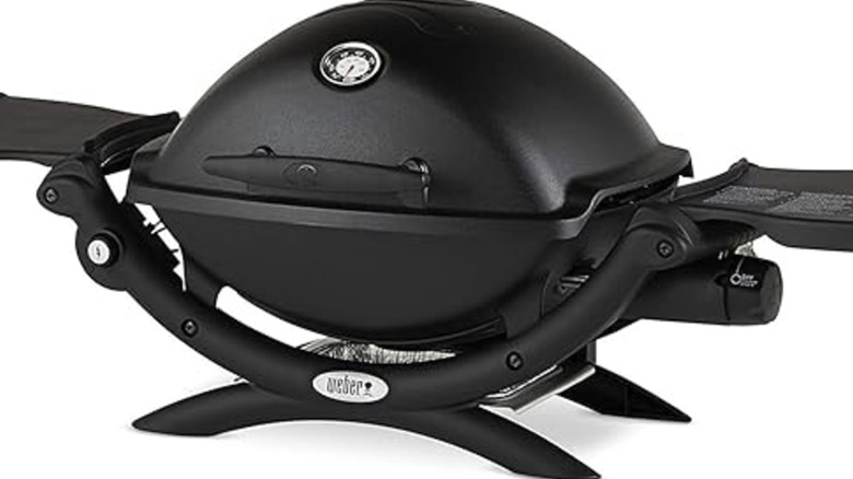 A Weber tabletop grill
