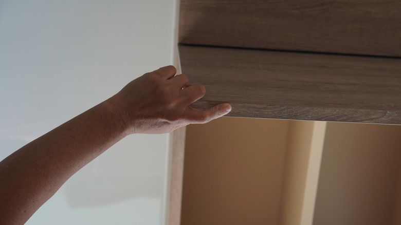 Opening new wooden cabinets