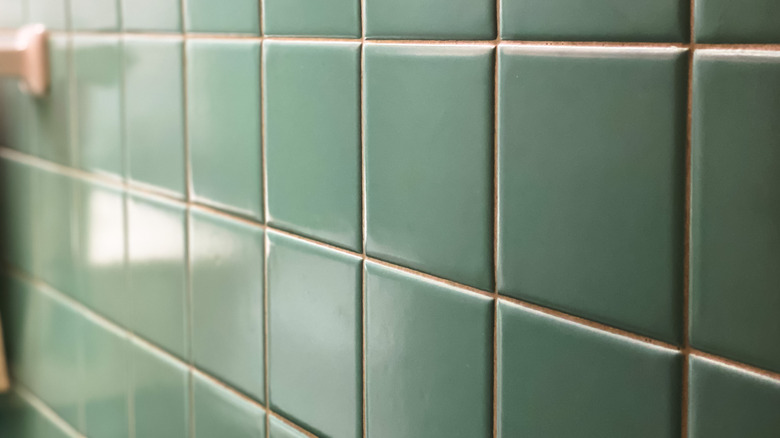 Vintage green tiles