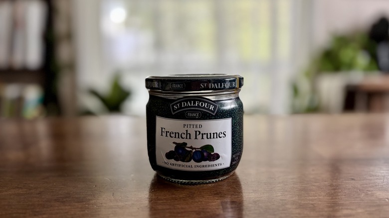 St. Dalfour Prunes on a table