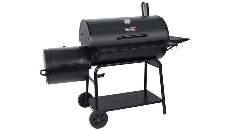 Black smoker with lid closed