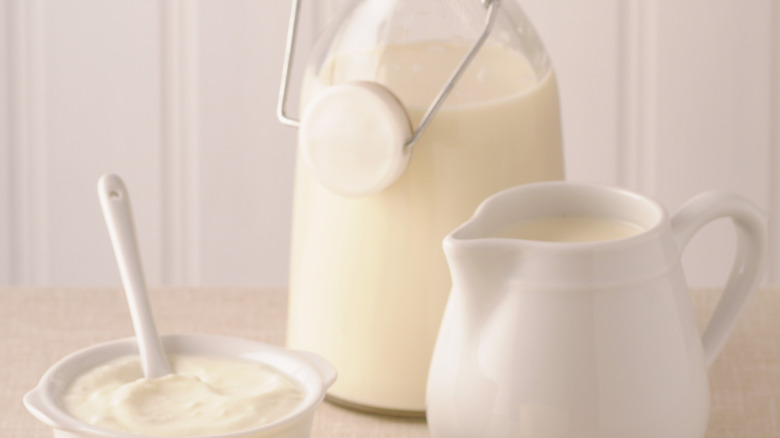 milk and butter