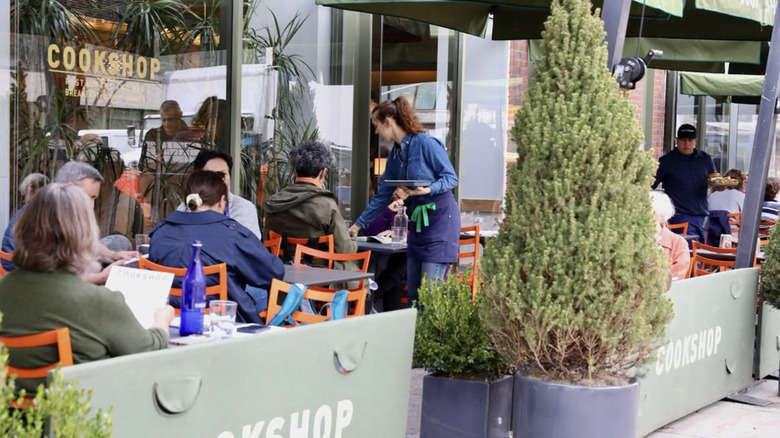 the outdoor patio at Cookshop