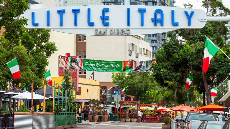 The entrance to Little Italy in San Diego