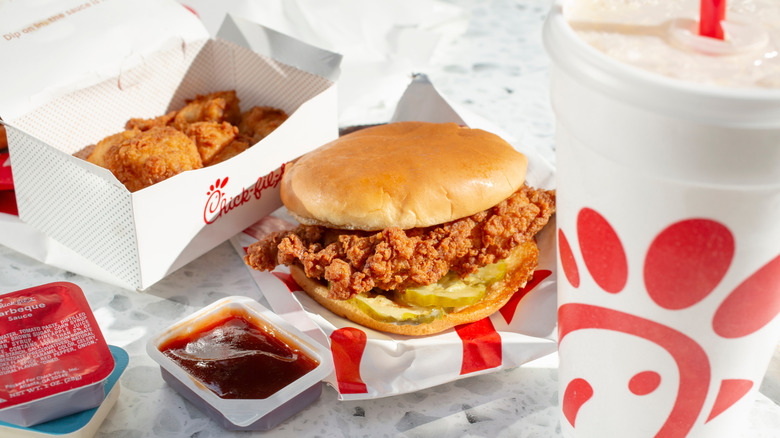 chick-fil-a meal on table