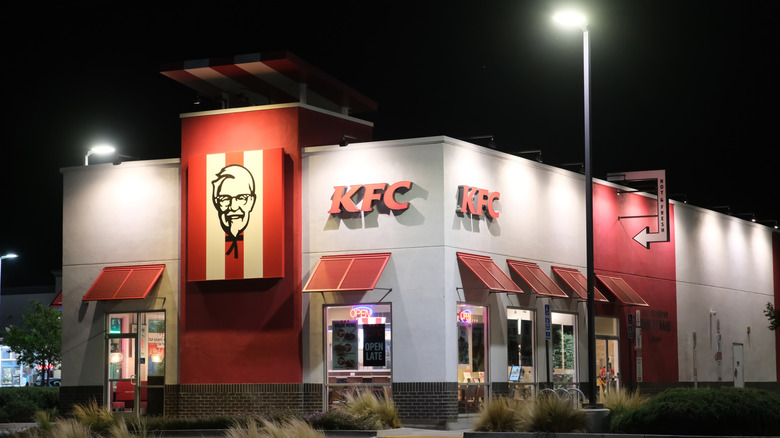 KFC restaurant at night