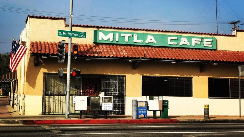 The exterior of Mitla Cafe