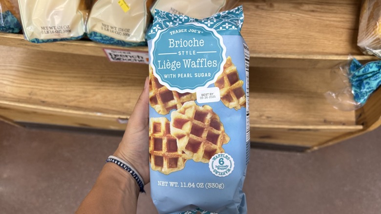 Brioche-style liège waffles in store