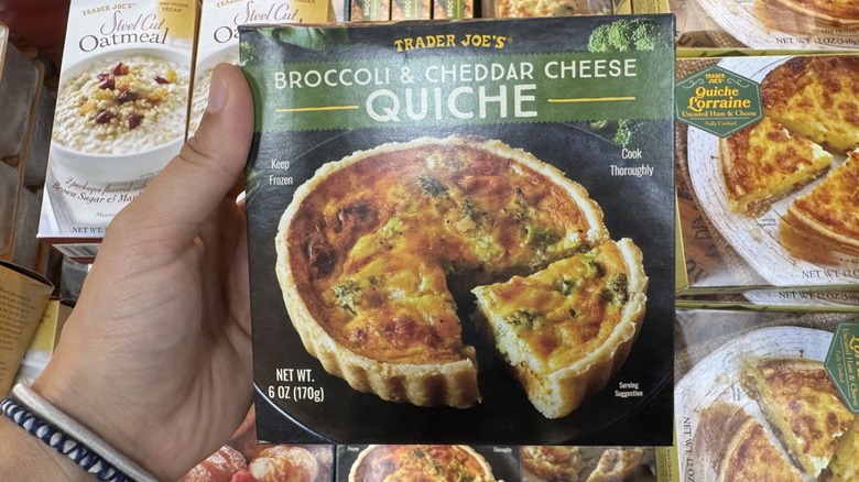 Broccoli and cheddar quiche