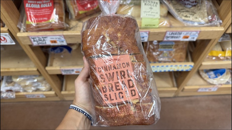 Cinnamon swirl bread in Trader Joe's store