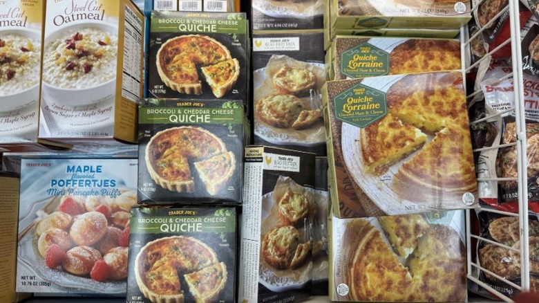 Trader Joe's frozen foods in a freezer aisle