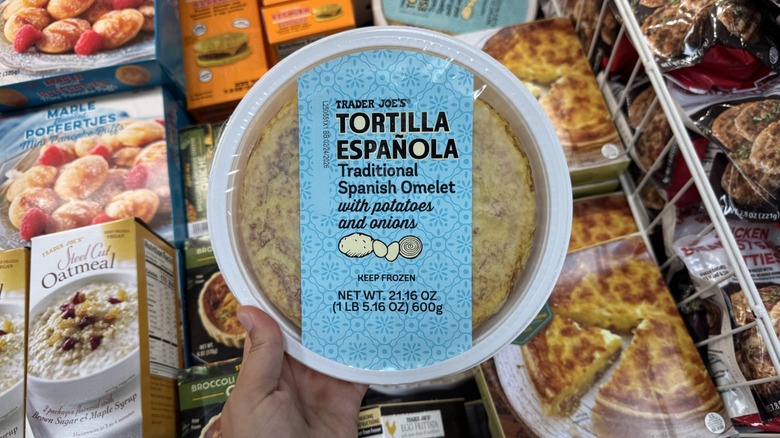 Tortilla Española in freezer section