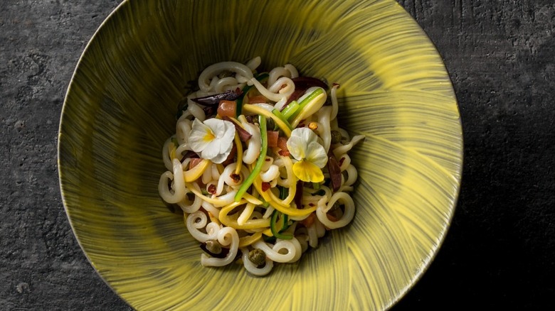 A bowl of calamari pasta at Kyma