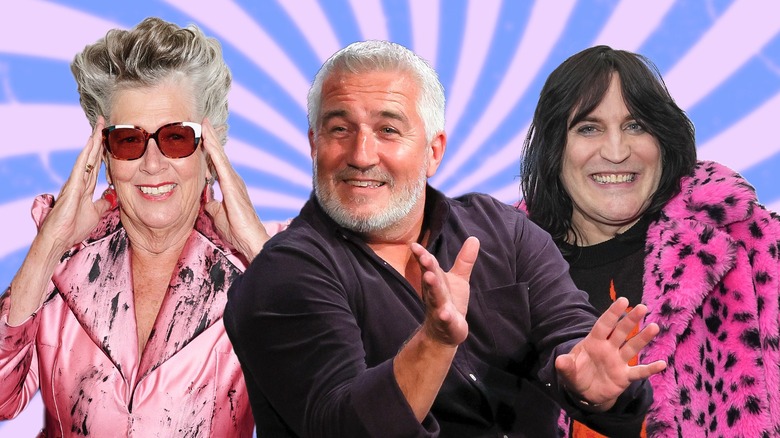 Hosts of Great British Baking Show smiling