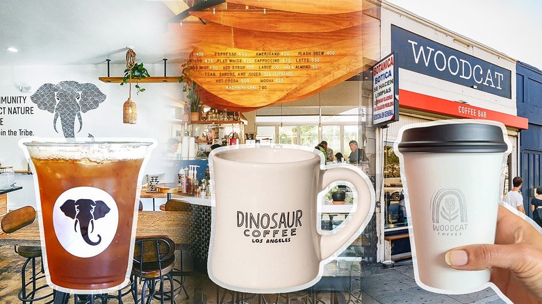 Coffees from Black Elephant, Dinosaur, and Woodcat