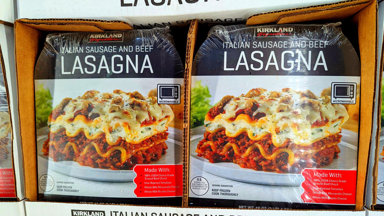 Kirkland Frozen Lasagna in Costco