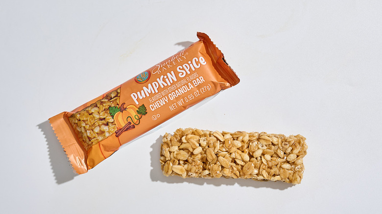 Sunbelt Bakery Pumpkin Spice Granola Bars on a table.