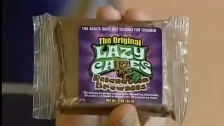 Person holding a Lazy Cakes brownie