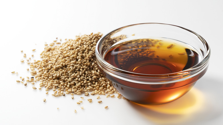 roasted sesame oil and seeds