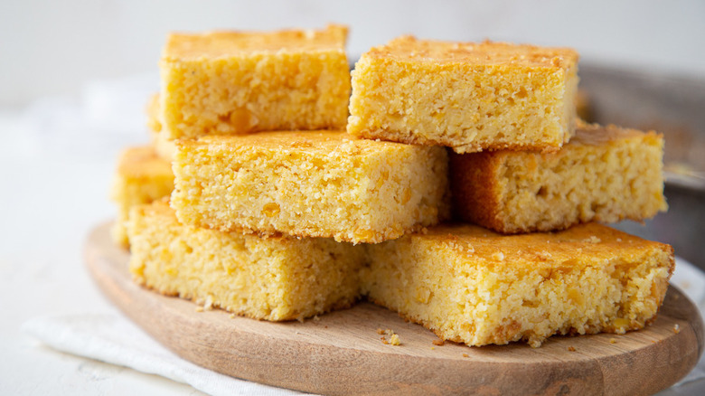 Cornbread on a plate