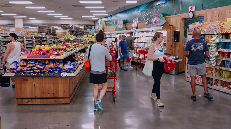 Shoppers in a Trader Joe's Market