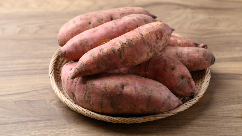 A basket of satsumaimo.