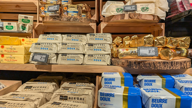 Selection of French butter