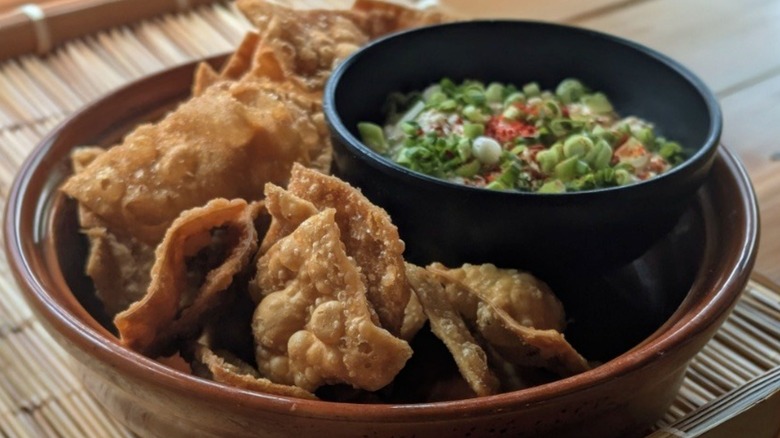 A bowl of Izakaya style dip at Nue restaurant in Seattle.