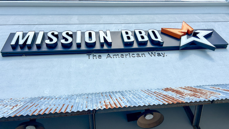 A Mission BBQ sign outside of one of its locations in Virginia