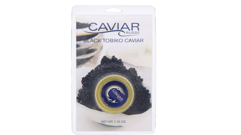 Plastic packaging containing HEB's Caviar Russe