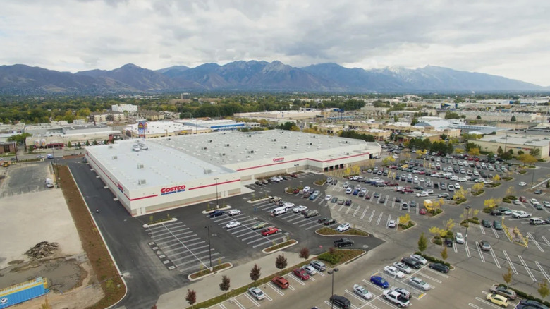 Drone view of Salt Lake City Costco