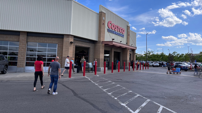 Customers going into Salt Lake City Costco