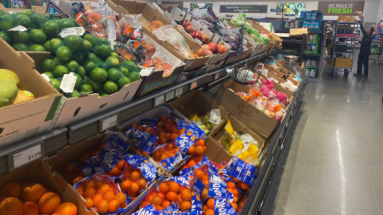 Assortment of fruit at Aldi