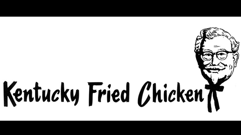 1952 black and white KFC logo and mascot