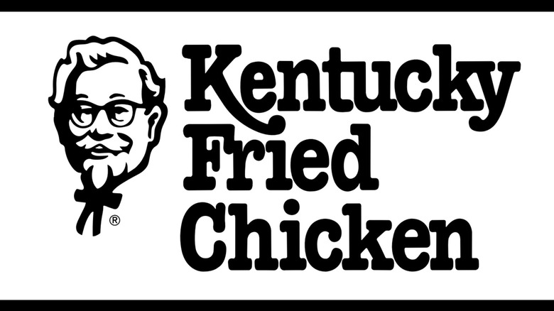1978 black and white KFC logo and mascot