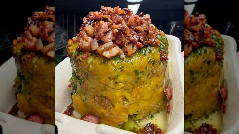 El Bori Food Truck Mofongo topped with bacon