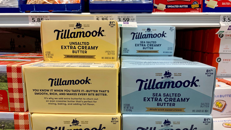 Tillamook butter at grocery store