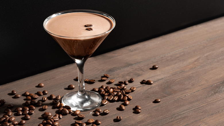 Espresso martini on a table