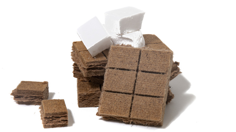 fire starters on white background