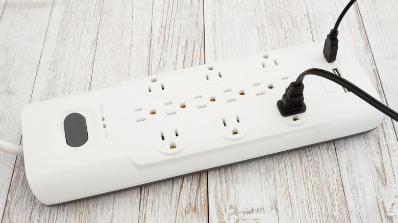 surge protector in use